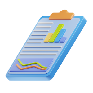 Presentation training service icon about detailed reports.